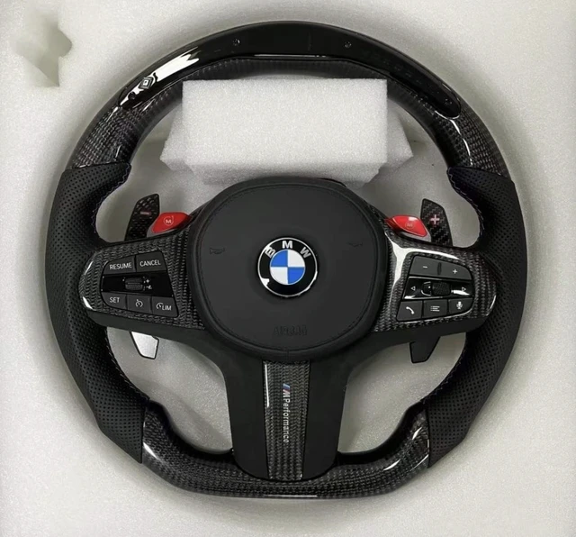 VOLANTE BMW M PERFORMANCE FIBRA DE CARBONO+LED DISPLAY RPM NEW MODEL.