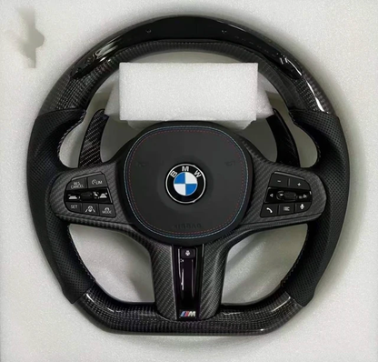 VOLANTE BMW M PERFORMANCE FIBRA DE CARBONO+LED DISPLAY RPM NEW MODEL.