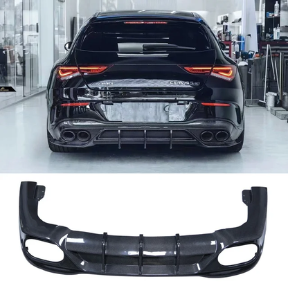 DIFUSOR TRASERO FIBRA DE CARBONO MERCEDES BENZ CLA45S AMG.