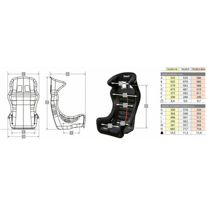 BAQUET SABELT TITAN MAX FIA.