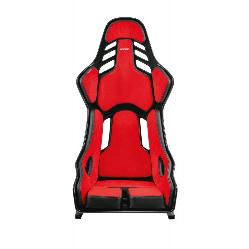 ASIENTO RECARO PODIUM GF CUERO NEGRO Y ALCÁNTARA ROJO.