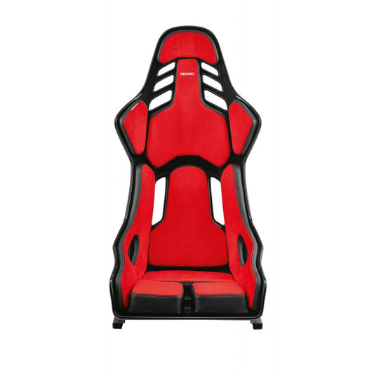 ASIENTO RECARO PODIUM GF CUERO NEGRO Y ALCÁNTARA ROJO.