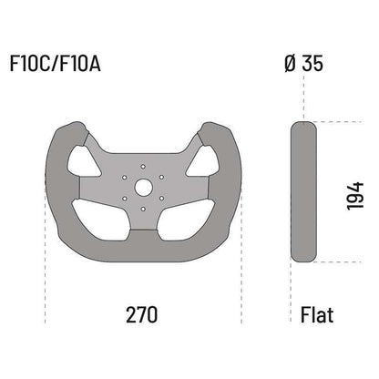 VOLANTE SPARCO F-10A 6 FORI ALLUMINIO SCAMOS.NERA. (COMPETICIÓN)